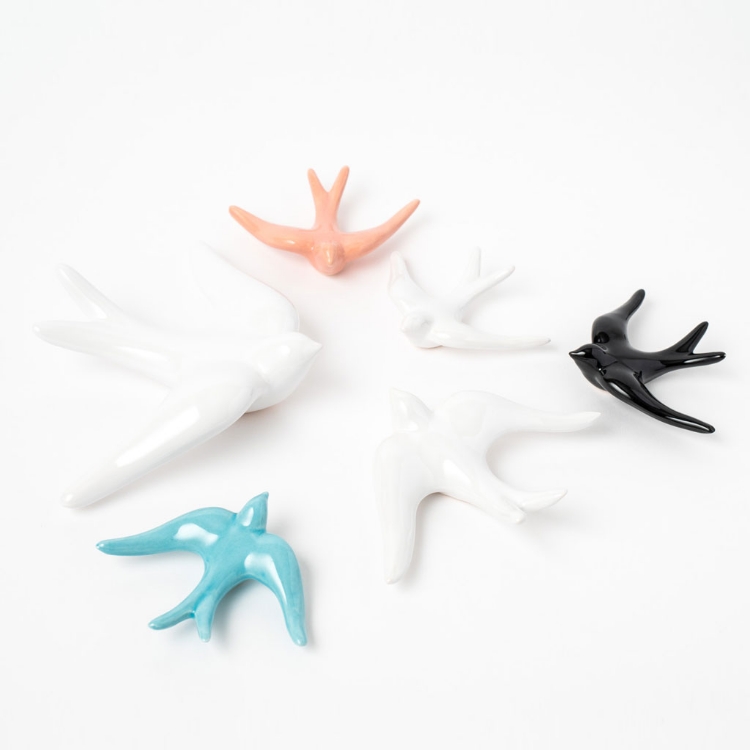 Ceramic swallows colours