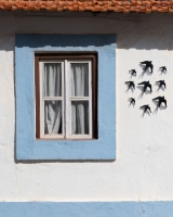 Picture of Set of 3 black ceramic swallows