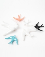 Picture of Set of 3 light green ceramic swallows