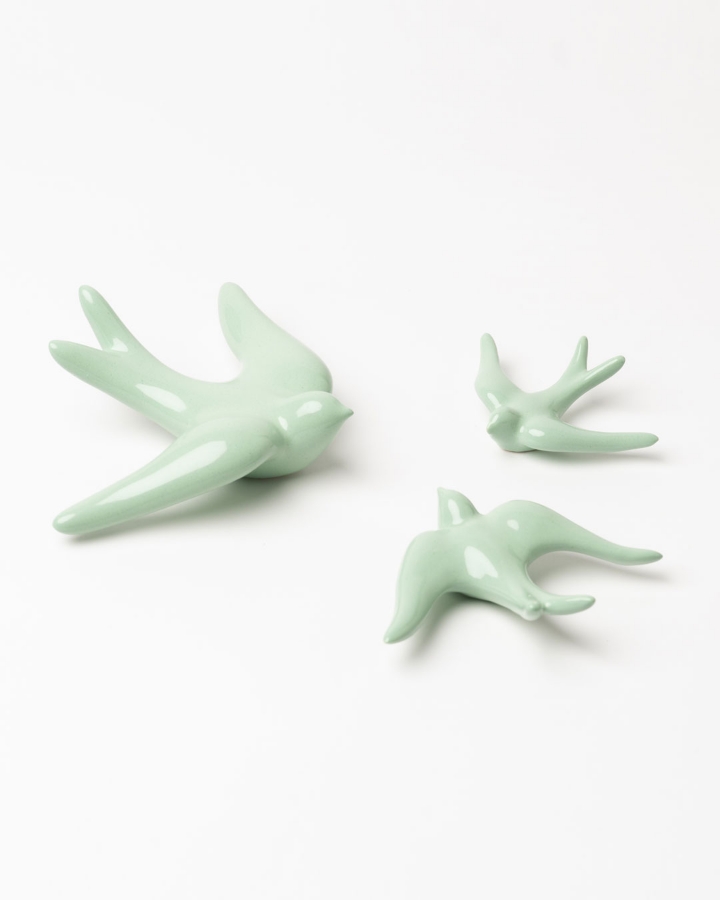 Ceramic swallows