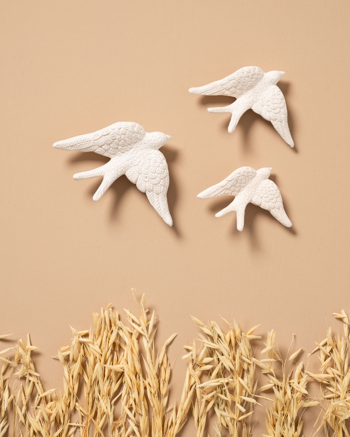 Ceramic swallows